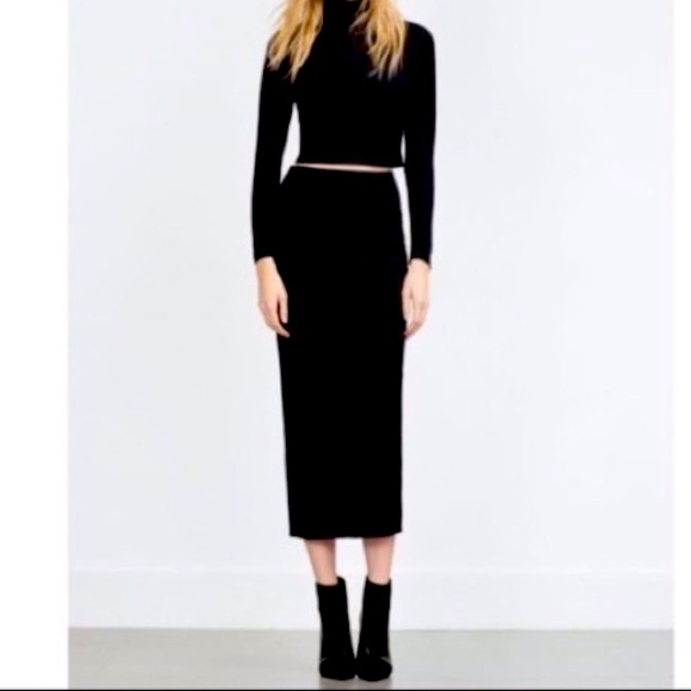 NWT Zara Maxi Pencil Skirt with Split